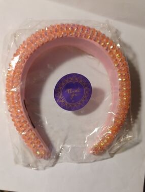 Pink Rhinestone Embellished Headband - Sparkling Women's Accessory